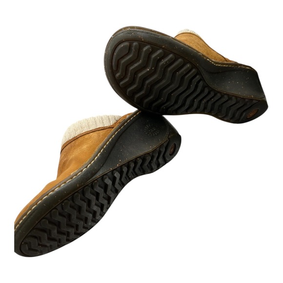 UGG Australia Suede Knit Collar Clogs Comfort Slip On Shoes - Picture 2 of 8